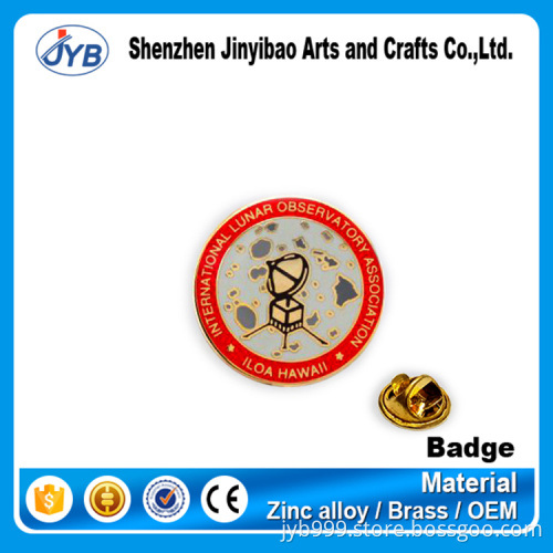 Hot selling cheap custom metal badges zinc alloy metal soft enamel pin badge making